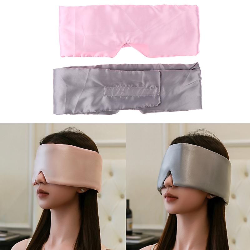 Ice Silk Sleeping Mask Eyepatch Blocking Light Eye Mask Soft Padded Travel Sleeping Aid For Sleep Patch Slaapmasker