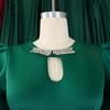 Women O Neck Dresses Ruffles Sleeve Diamond Plus Size Elegant Bodycon Package Hips Dress 2026