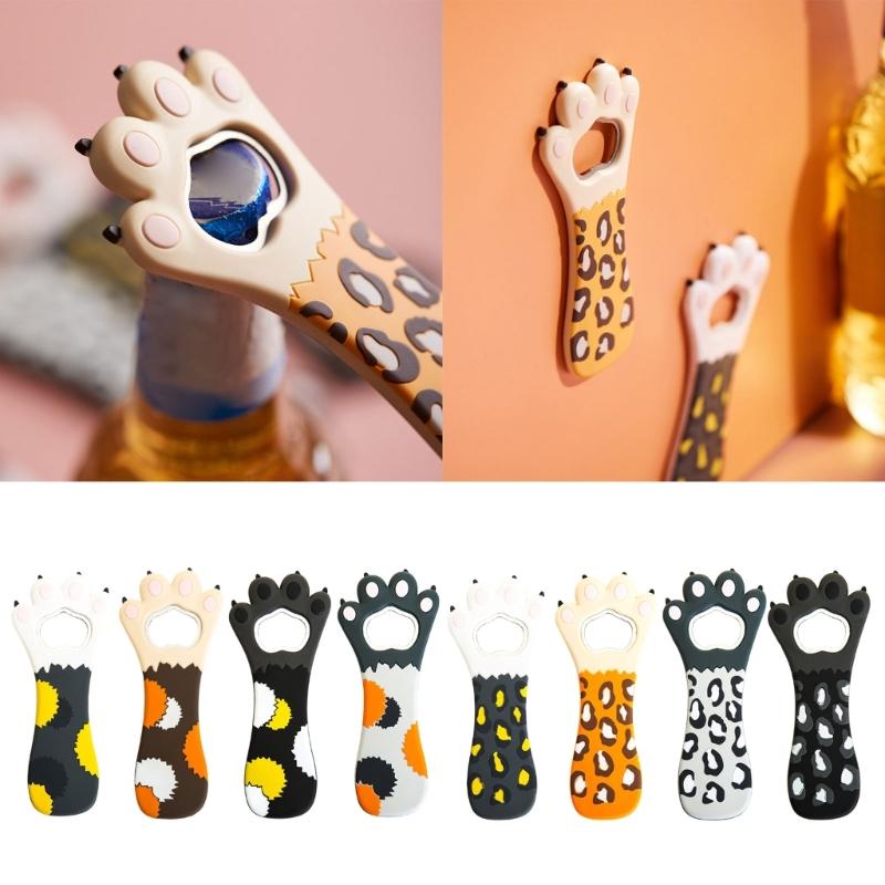 Novel Magnetic Cat Paw Bottle Opener Big Ripple Beer Silicone Opener Unique Birthday Beer- Gift for Women Men Boyfriend