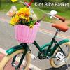 Adjustable Leather Straps Toddler Tiny Tricycle Baskets Front Handlebar Basket  Girls