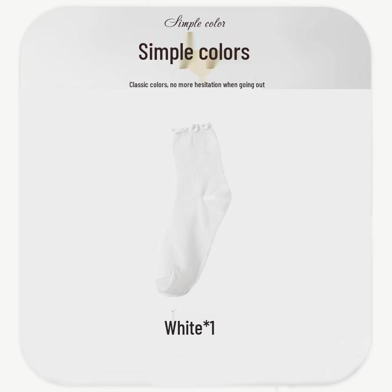 

Japanese Lolita Style Ruffled Ankle Socks with Cross Straps for Women