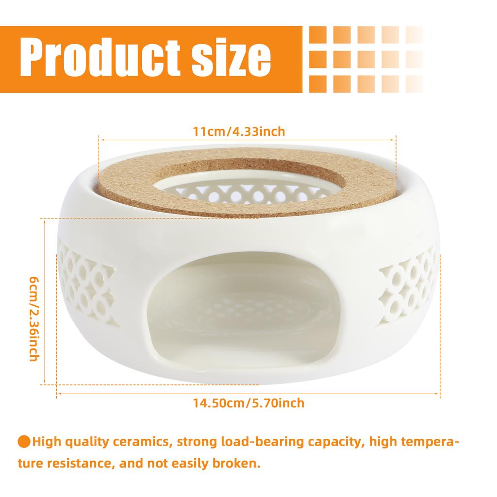Keramik Teekannenwärmer Halter Basis Hohl Keramik Teekannenheizung Basis Praktischer Tee Kaffee Wasserwärmer Kerzenheizbasis Halter