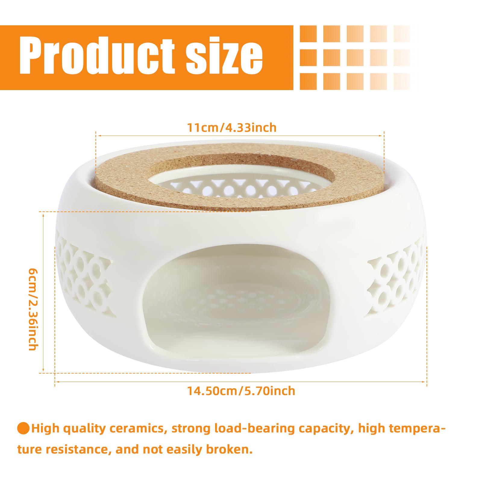 

Керамическая подставка-подогреватель для чайника, полая керамическая подставка-нагреватель для чайника, практичный подогреватель для чая, кофе, воды, подставка-держатель с подогревом от свечи