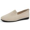 Foreign trade new women's fly-woven breathable flat-soled single shoes women's soft-soled one-pedal casual knitted four-season work shoes