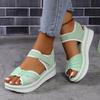 New Women's Flat Thick Sole Beach Sandals Magic Tape Adjustable Casual Summer Shoes