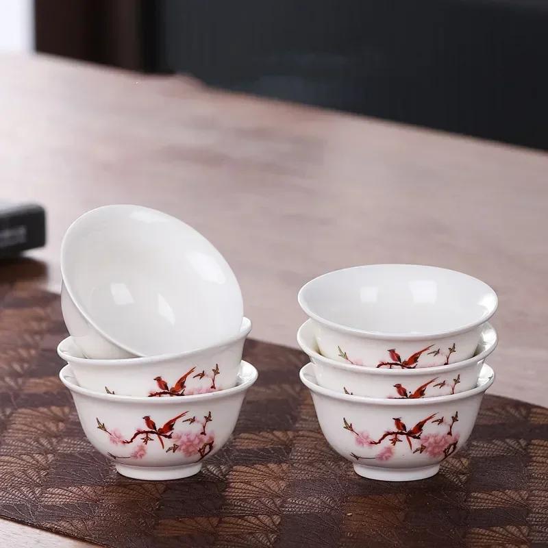 6Pcs/set Hand-painted Landscape Painting Teacup Chinese Teaware Supplies Handmade Boutique Master Cup Tea Ceremony Accessories