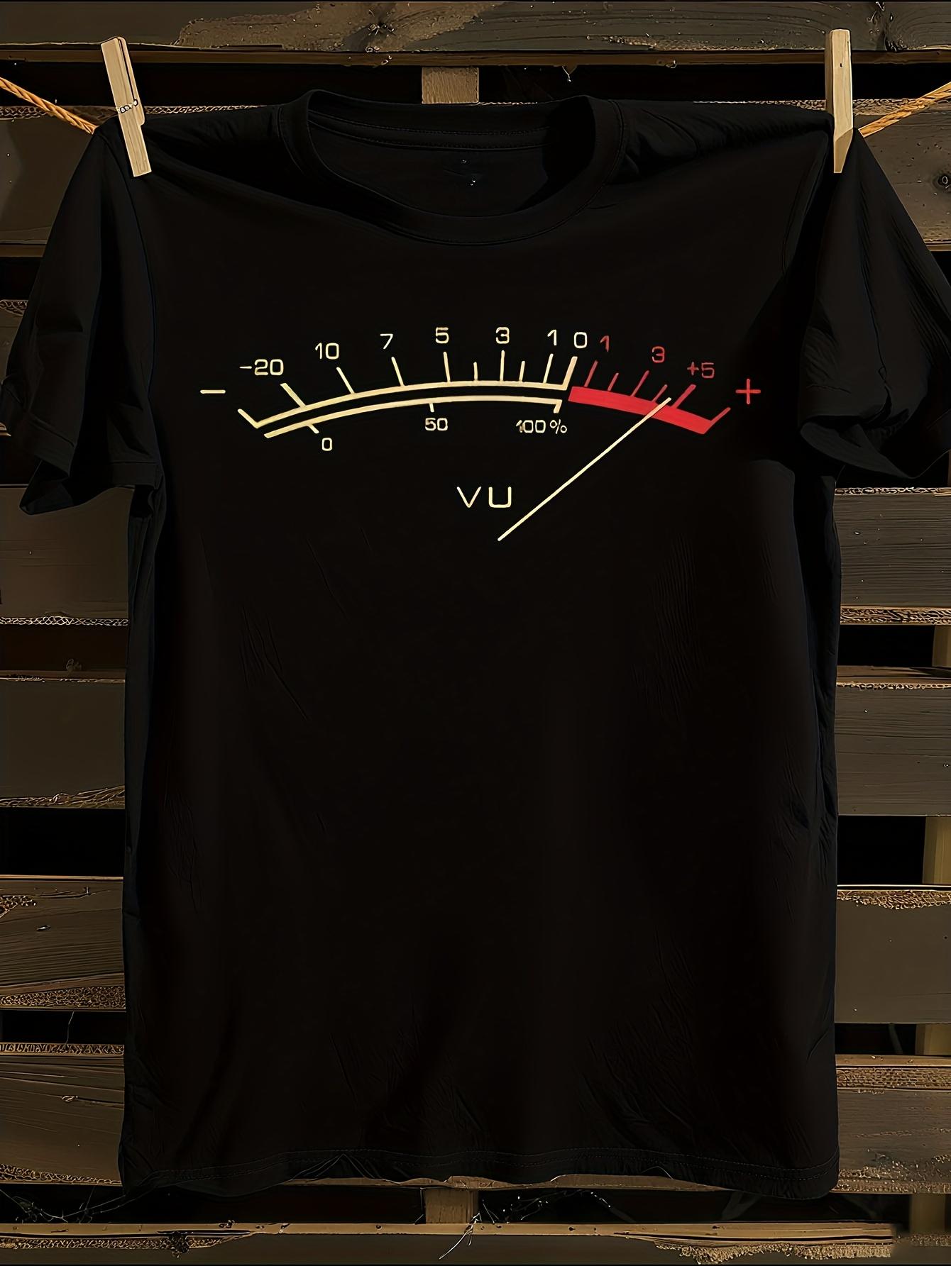 Retro VU Meter Hi-Fi Stereo Music T-shirt XXXL