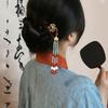 Retro Long Tassel U-Shaped Hairpin Women'S  Chinese Style Hair Accessories Step-Vibrating Hairpin Hanfu Headwear