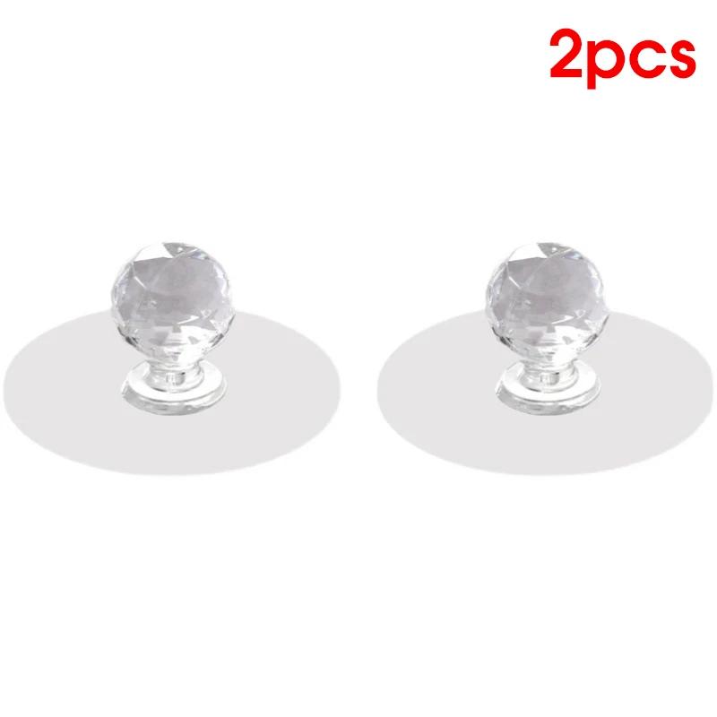 Invisible Drawer Handle Pulls Diamond Crystal Door Drawer Knobs Self-Adhesive Acrylic Cabinet Wardrobe Furniture Handles Hooks