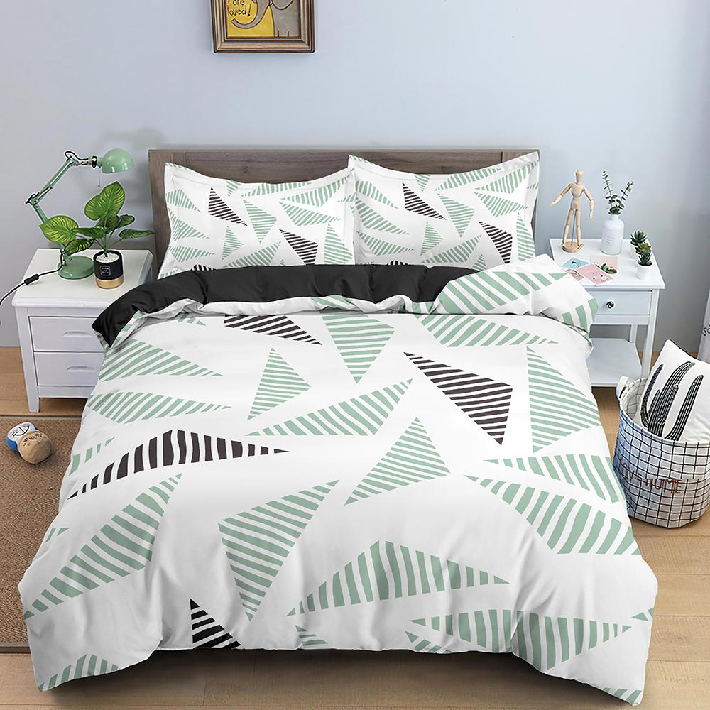 Nordic Geometric Duvet Cover Set Queen King Full Size Quilt Cover With Pillowcases Bedding Home Decor Multicolor Comforter Cover