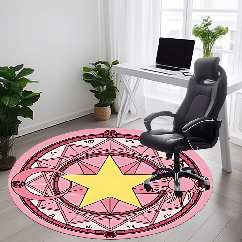 Card Captor Sakura Office Round Area Rug, Under Office Chairs Bedroom Living Room Home Decor a0908189