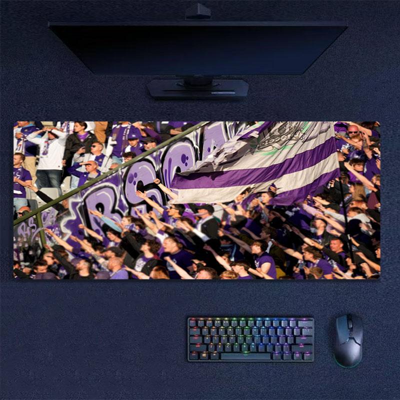 RSC Anderlecht Mouse Pad, Large Gaming Desk Mat, Non-slip XXL Mousepad for Laptop & Tablet, Mini PC Playmat with Stitched Edges