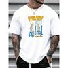 European Size Big And Tall Men'S T Shirts Casual Short Sleeve Skeleton Mirror Laughing Humor Design Work Office Stretchy Fabric Lightweight Summer Top