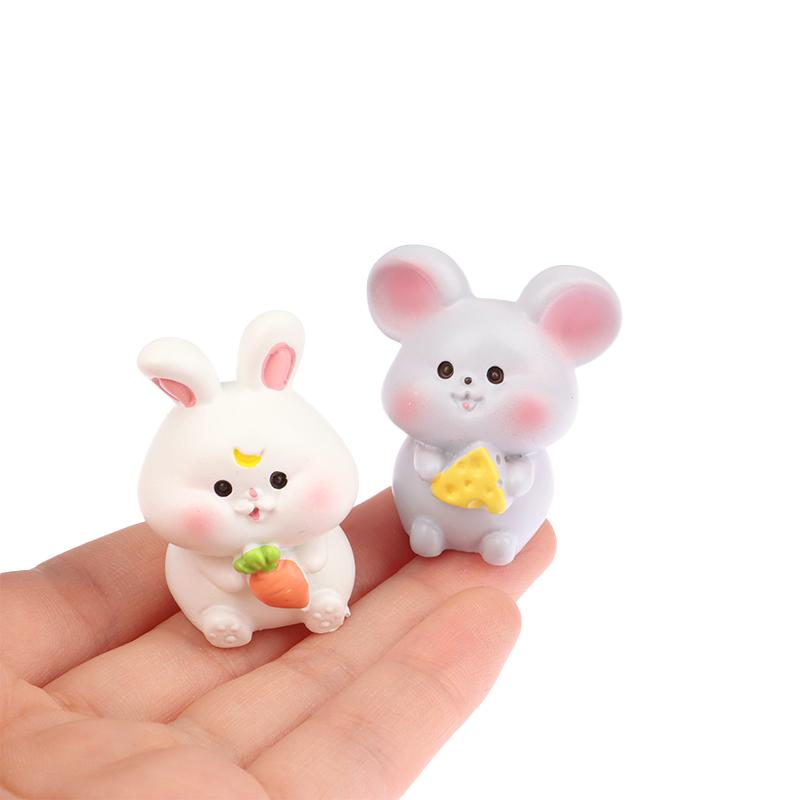 Cartoon Zodiac Color 3D Resin Doll Crafts Chinese Style Micro Landscape Bonsai Keychain Handbag Pendant Gift For Women