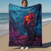 1pc Joker Outdoor Blanket - Throw Blanket, Soft , Flannel Blankets, Living Room, Travel, Camping C1209075
