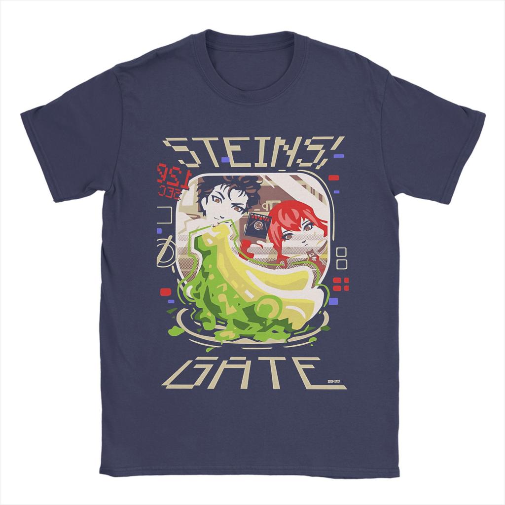 Game Steins Gate T Shirt Summer Mad Scientist Harajuku T Shirts Men Cotton Comfortable Top Tees Short-Sleeved Tshirt