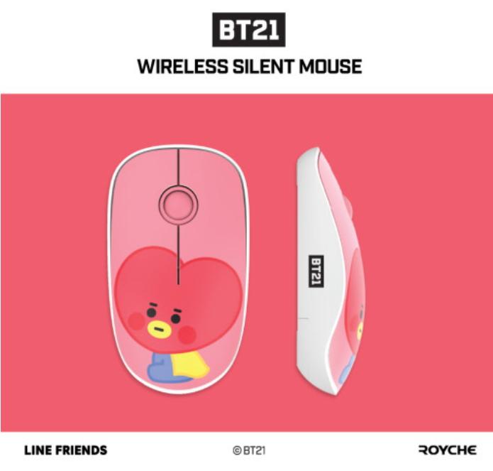 BTS BT21 Official BABY Ver Wireless Silent Mouse Authentic Goods K-POP