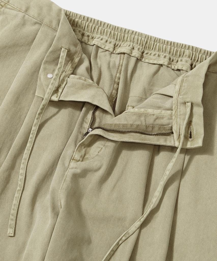 Columbia University Trajan Label Pintuck Wide-Fit Denim Pants_Brown