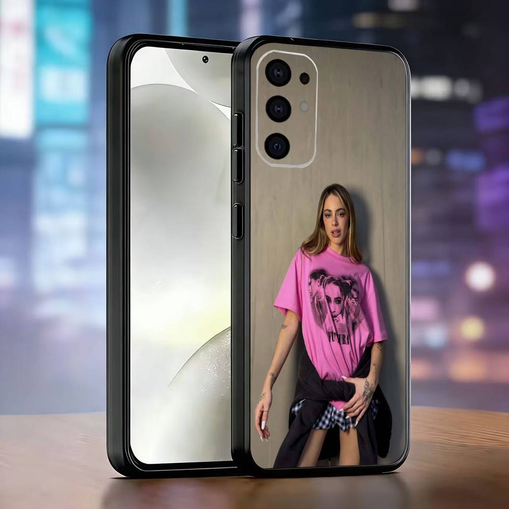 T-Tini Stoessel Singer Phone Case For Samsung S25,S24,S21,S22,S23,S30,Ultra,S20,Plus,Fe,Lite,Note,10,Black Cover