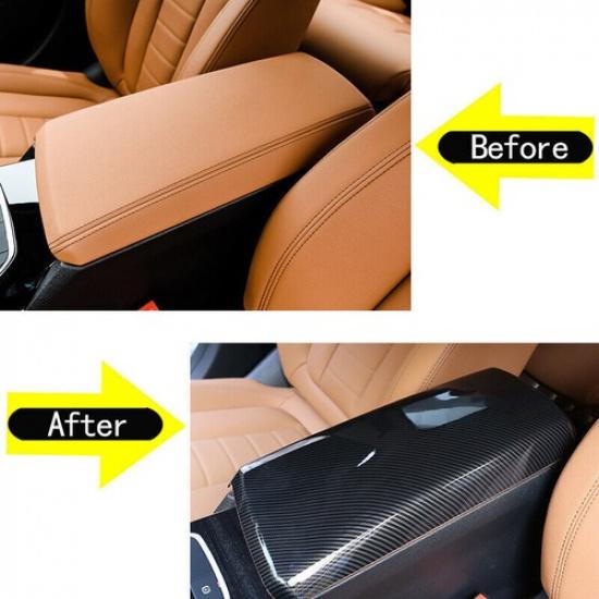 ABS Carbon Armrest Box Panel Cover Handrest Trim For BMW 3 Series G20 -