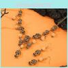 Vintageinspired Skeleton Pendant And Earrings Pack With Alloy Chain For Dressing Holiday