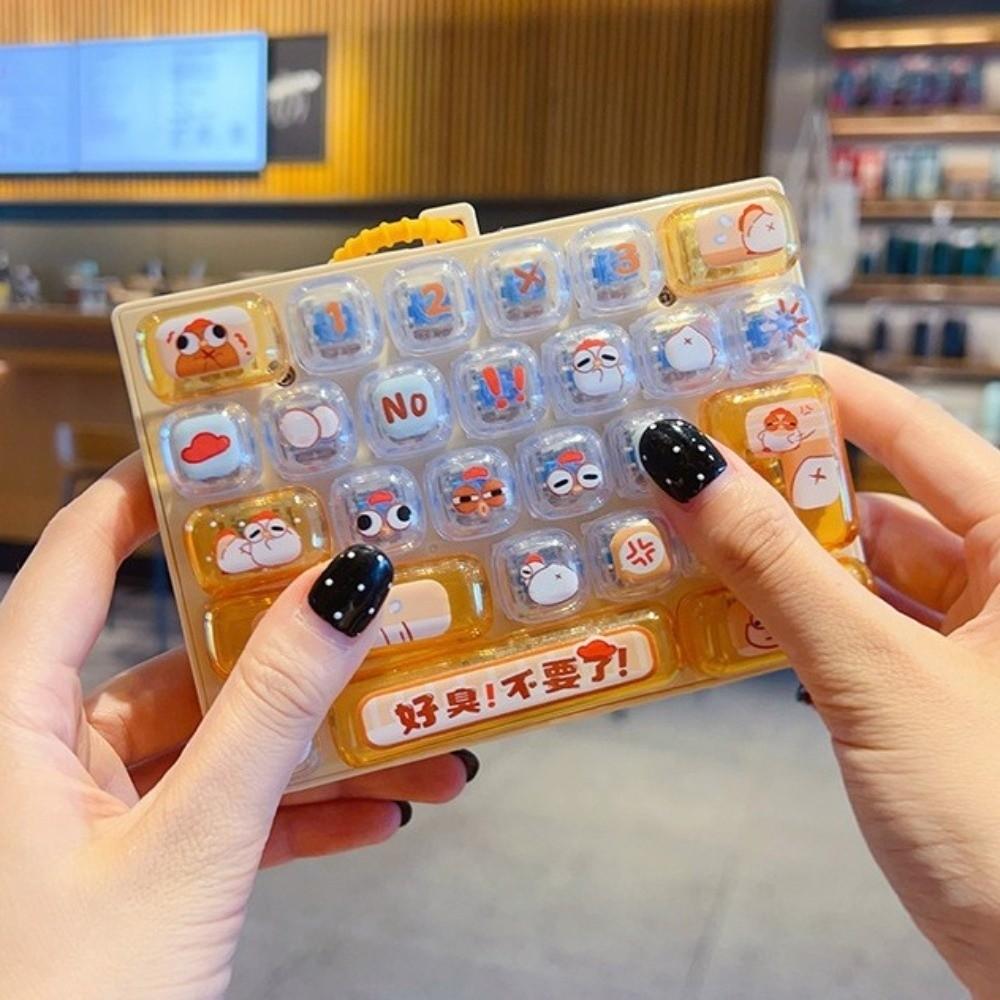 Kreativer Fidget-Tastatur-Anhänger Silikon-Tastenkappe Clicker Schlüsselanhänger Klassenzimmer-Belohnung