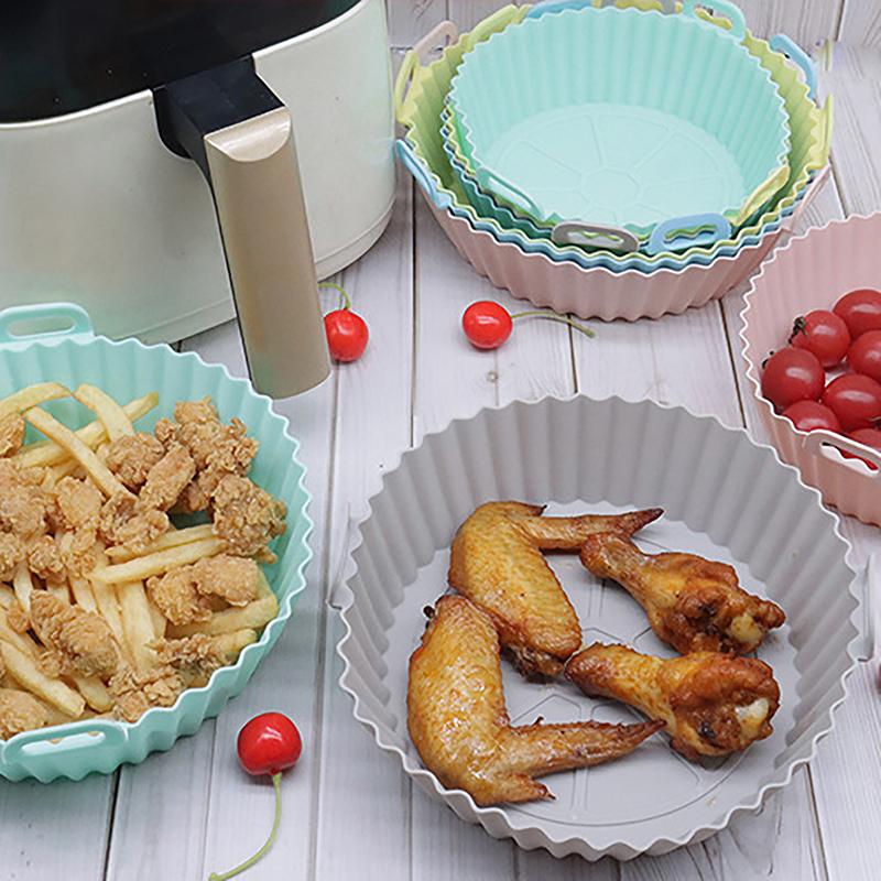 Silikónový košík Hrnček Podložka Vložka do fritézy Pre vzduchovú fritézu Znovupoužiteľná nádoba Príslušenstvo Pan Formička na pečenie Kuchyňa Chránič tvaru