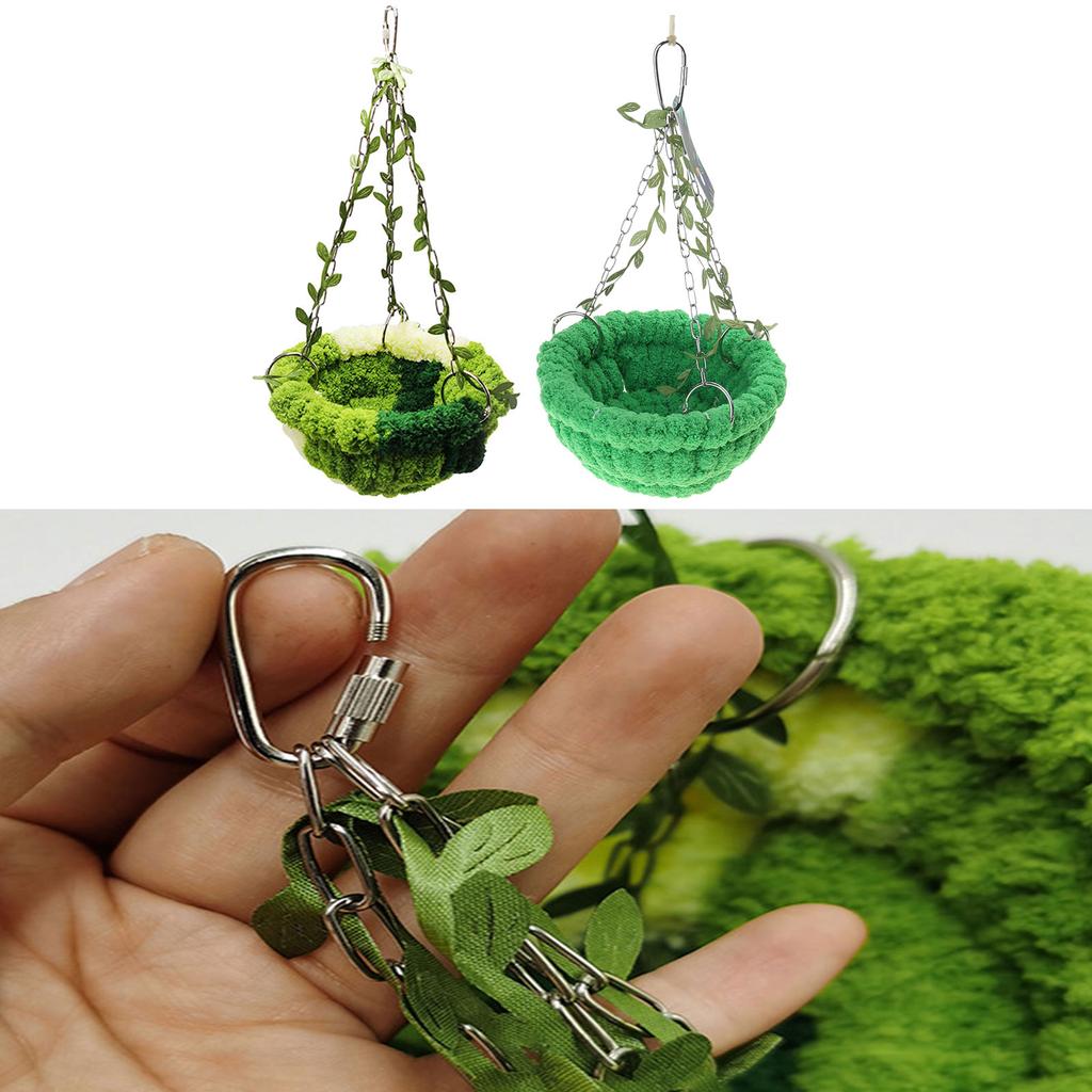 Bird Nest for Parrots Birdcage Warm House Plush Bed Windproof Hammock Bed Bird Resting Bed Cockatiels Cage Winter House