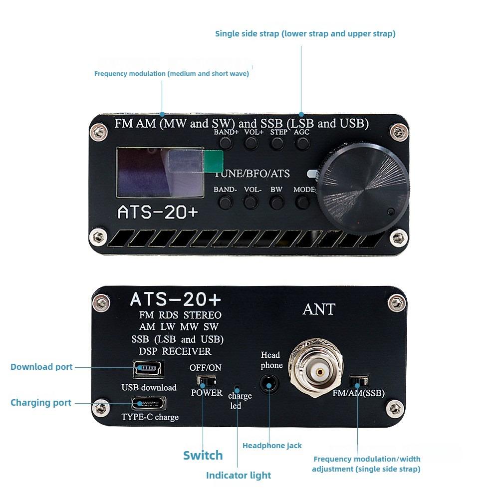 High-Sensitivity ATS-20+Si4732 Multi-Band Radio Receiver: Wide Coverage for AM/FM/SW/LW with Enhanced Signal Stability