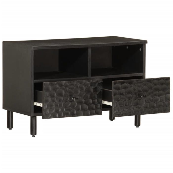 VidaXL TV Stand, Television Cabinet with Legs, TV Unit with Storage Living Room, Modern, Black Wood 356820