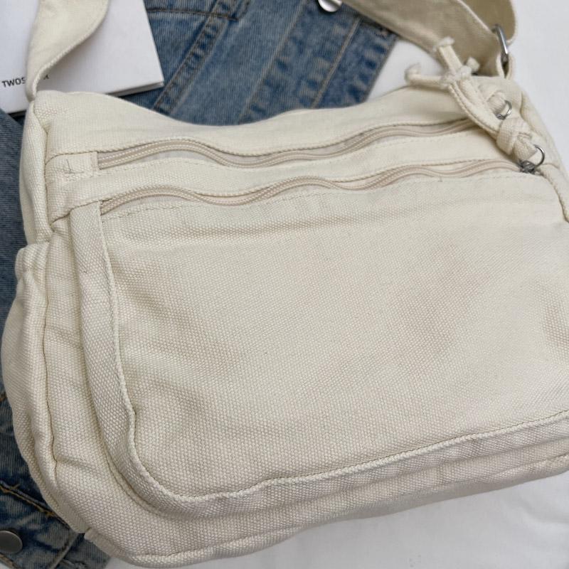 Płócienna torba damska o dużej pojemności na ramię, torba tote w stylu vintage, wielowarstwowa torba crossbody