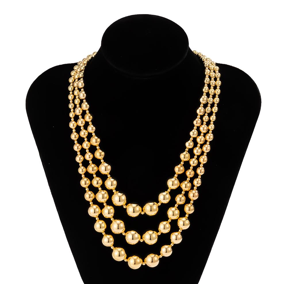 Exaggerated Acrylic CCB Ball Bead Chain Necklace for Women Gothic 2026 New Trendy Choker Neck Jewelry Steampunk Men