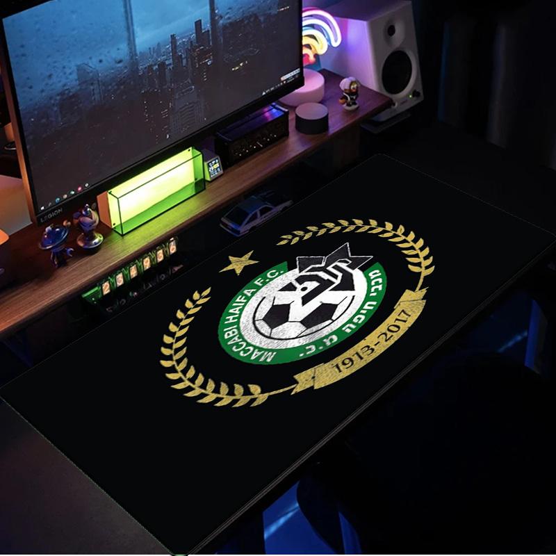 Maccabi Haifa Football Crest mouse pad, rubber base, esports desk mat, mouse pad for gamers and office use, gaming desk , easy to clean mat