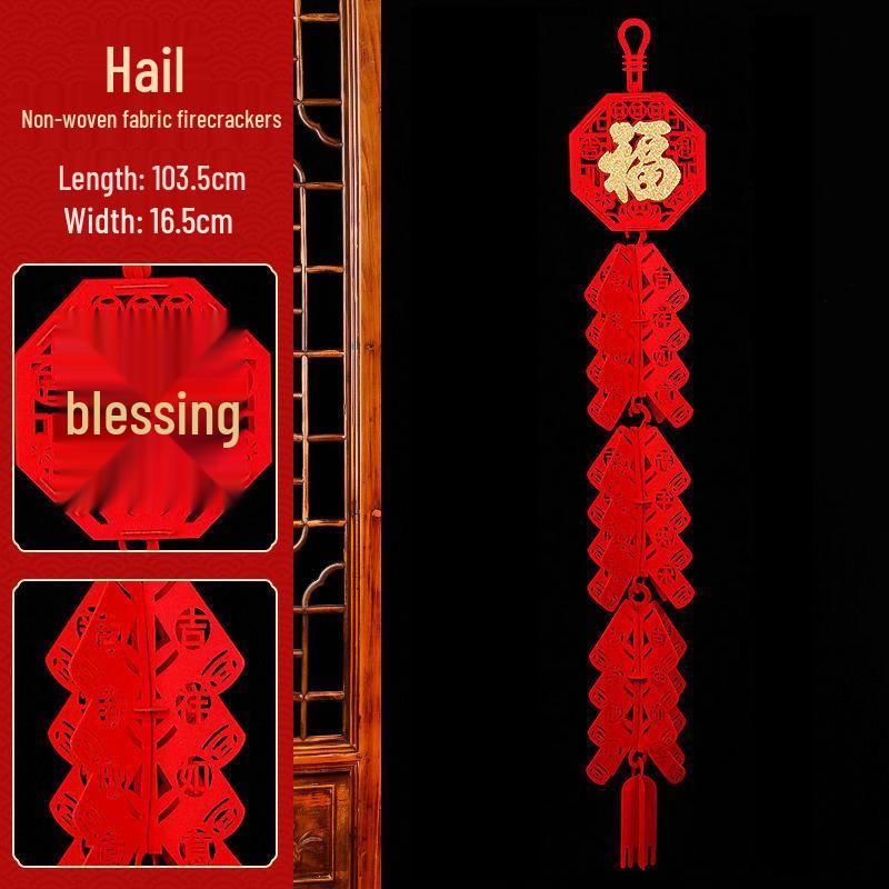3D Firecracker Fu Pendant - Chinese New Year Home Decoration & Housewarming Gift