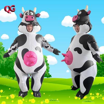 Costum Gonflabil de Mers Vaca Boba pentru Petreceri și Evenimente