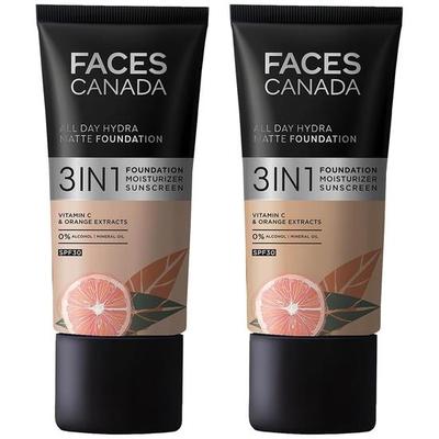 FACESCANADA All Day Full Coverage Oil Hydra Matte Foundation & All Day Hydra Matte Foundation 2er-Pack