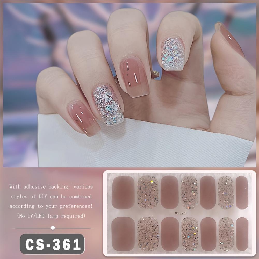 Dashing Diva Nail Strips Women's Fashion Nail Stickers Self-Adhesive Full Nail Wraps Waterproof Free Sealing Gel Nail Film