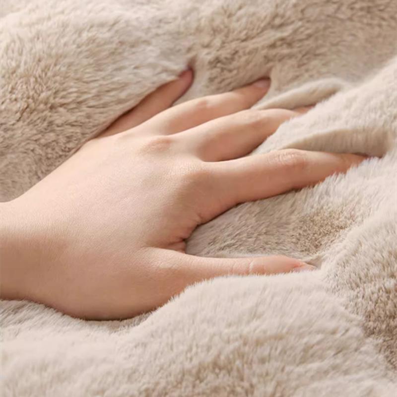 Thickened Rabbit Plush Sofa Cover Universal Non-slip Winter Warm Sofa Towel Couch Cushion Slipcovers for Living Room Furniture