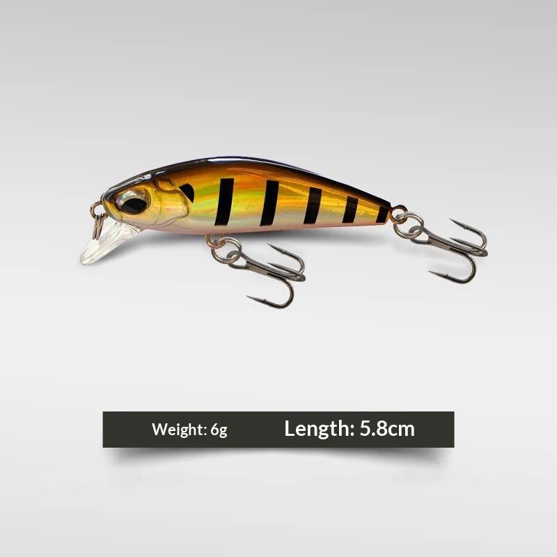 5,8 cm 6G Angelköder Sinking Micro Minnow Wobbler Künstlicher Hardbait Angelzubehör Mini Stream Barschköder
