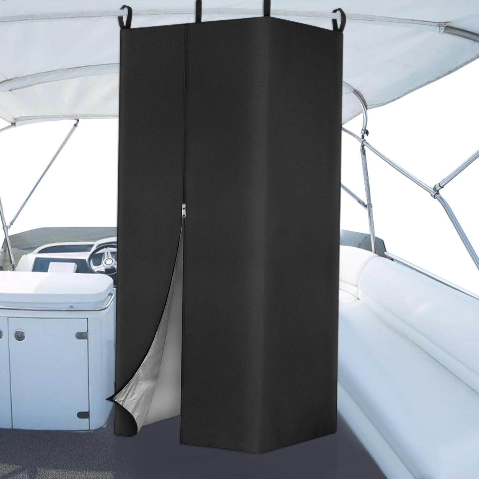 Pontoon Boat Changing Room 420d Portable Changing Room Enclosure Enclosure Dressing Shelter For Camping Outside Pontoon Women nero