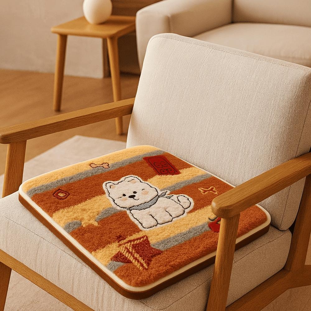 Cartoon Warm Seat Cushion Thick Soft Office Seat Mat Cute Chair Pad  Bedroom