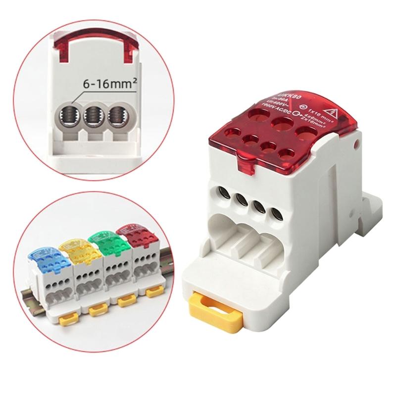 Plastic Junction Box Terminal Block Multi Outlet Terminal Block Rail Splitter Box For Electrical Installations