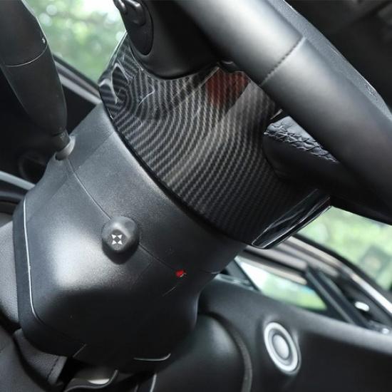 Carbon Fiber Steering Wheel Base Upper Trim for Dodge Challenger/Charger 2015+