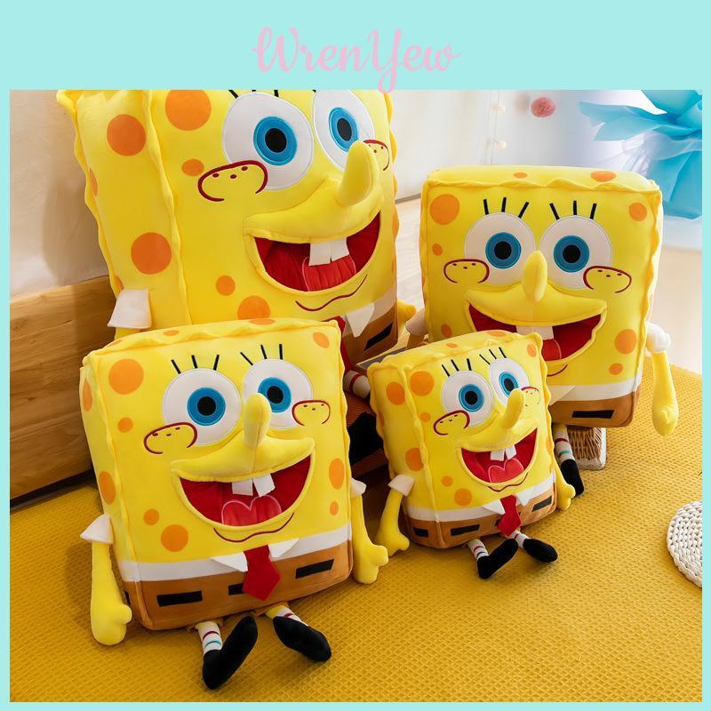 Adorable Giant 3d Spongebob Plush Doll With Soft Feather Cotton Filling Perfect For Children