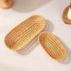 Multipurpose Rattan Basket for Fruit Storage Serving Plate Desktop Storage Tray Home and Office Organization Supplies