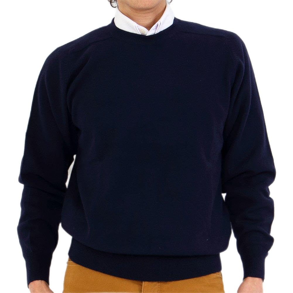 

Cashmere Crew Neck LL [Gobi] 100% Sweater, Color Navy, Size