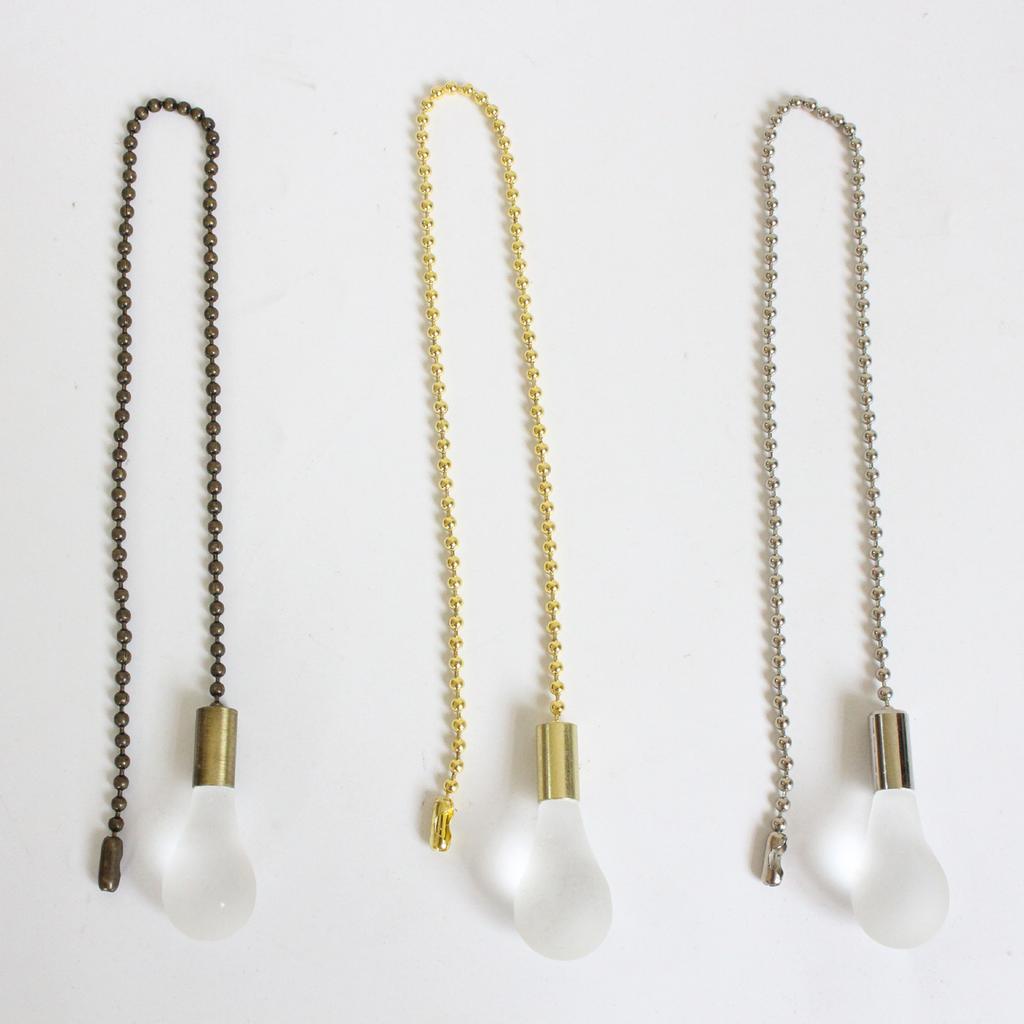 2pcs/set Exquisite Frosted Light Bulb Fan Pull Chains Convenient Fan & Light Bulb Pull Chain Durable for Fans & Lights