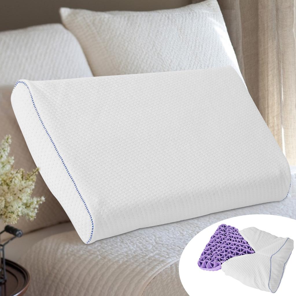 TPE Neck Support Pillow Soft Sleep Breathable High Elastic Non‑Deformable Pillow