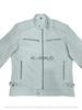 Chaqueta de cuero blanco para hombre, piel de cordero auténtica, hecha a mano, nueva chaqueta para motociclista