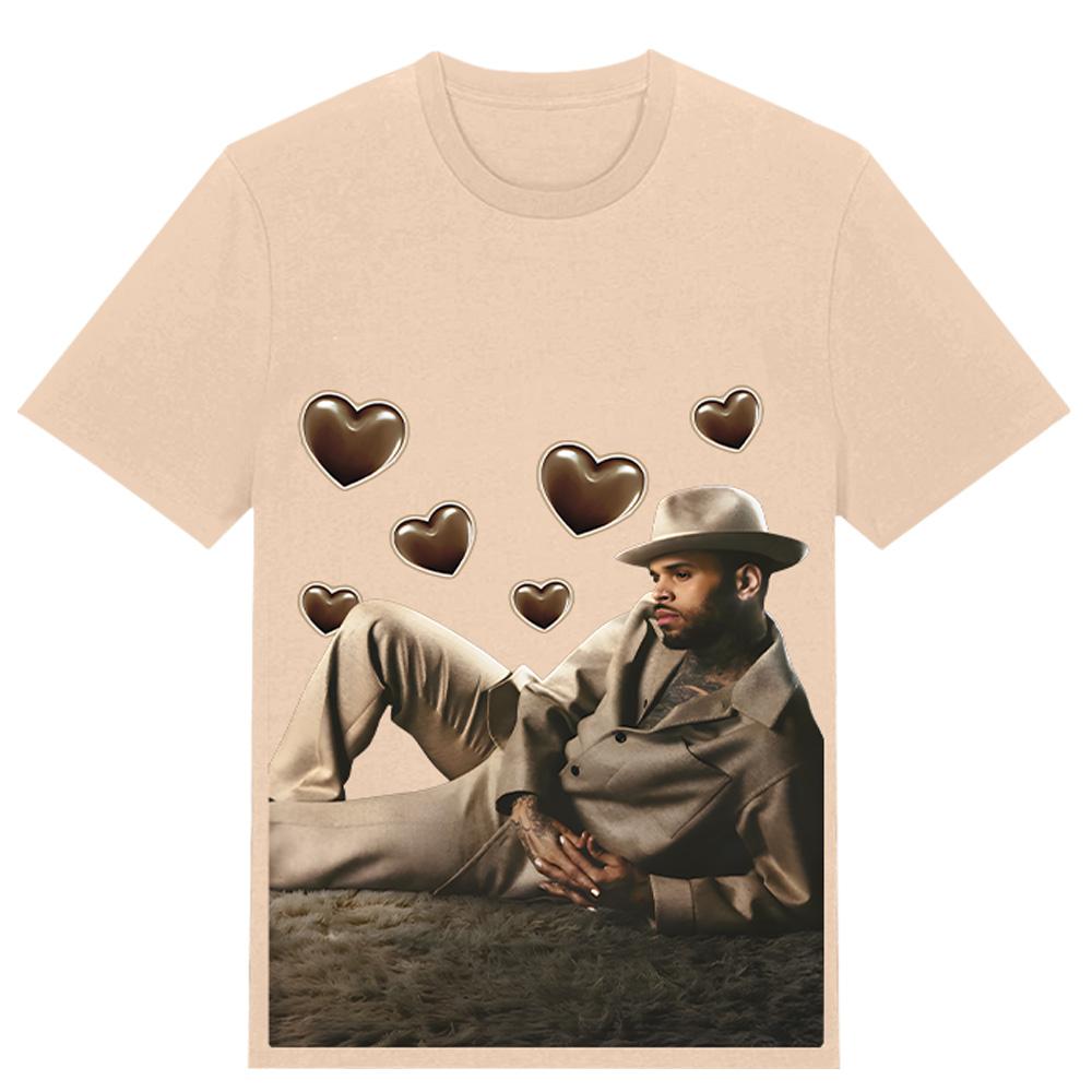 Brown Album Tee Chris Brown Men's Women's Crew Neck T-Shirt Summer Pure Cotton T Shirt Breathable Short Sleeve Tops